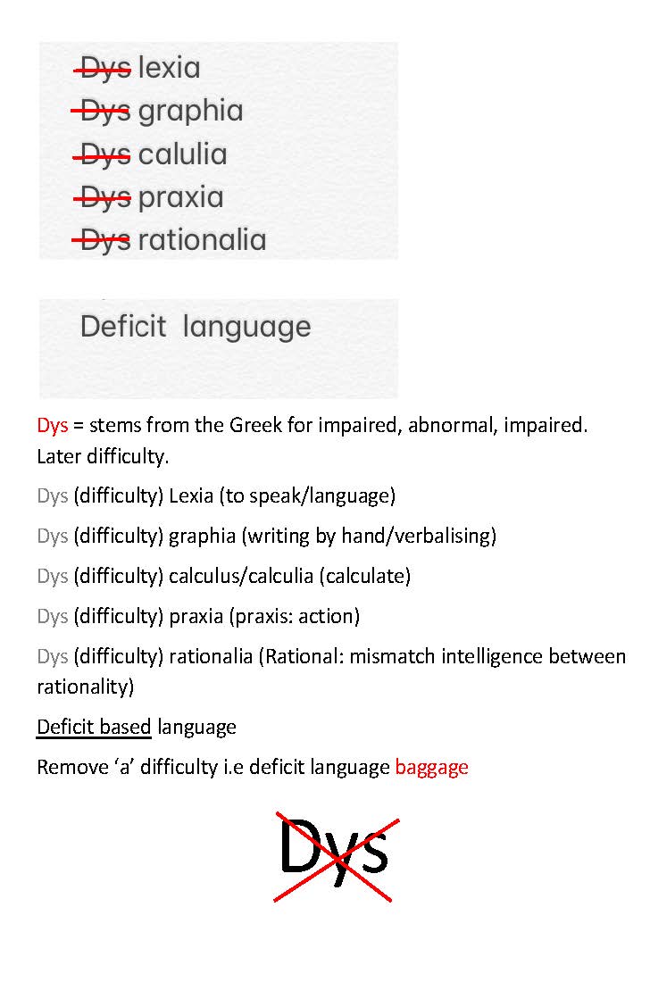 Removal of deficit language baggage 