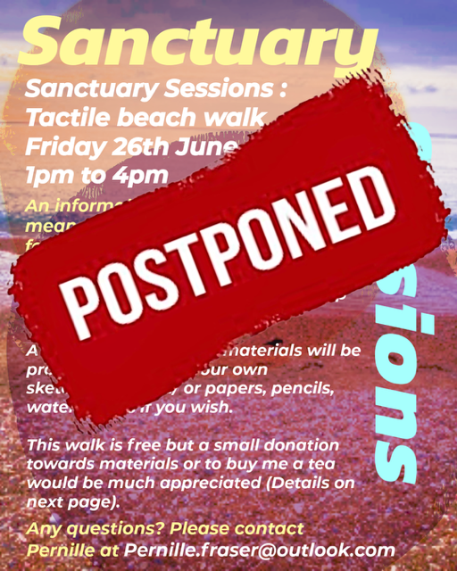POSTPONED: Sanctuary Sessions: Tactile beach walk - Friday June 26th 2026 - Click here to view this entry